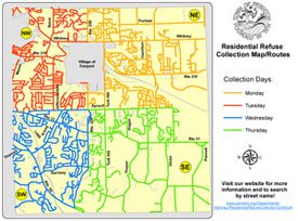 Residential Refuse Collection Schedule & Map