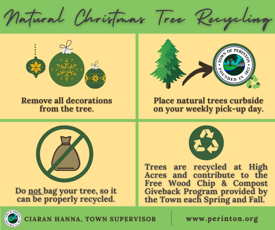 Natural Christmas Tree Recycling Town of Perinton