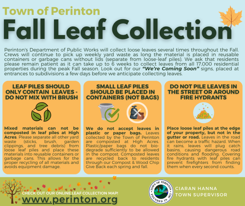 Bulk Leaf Collection Program (Fall/Spring) Town of Perinton